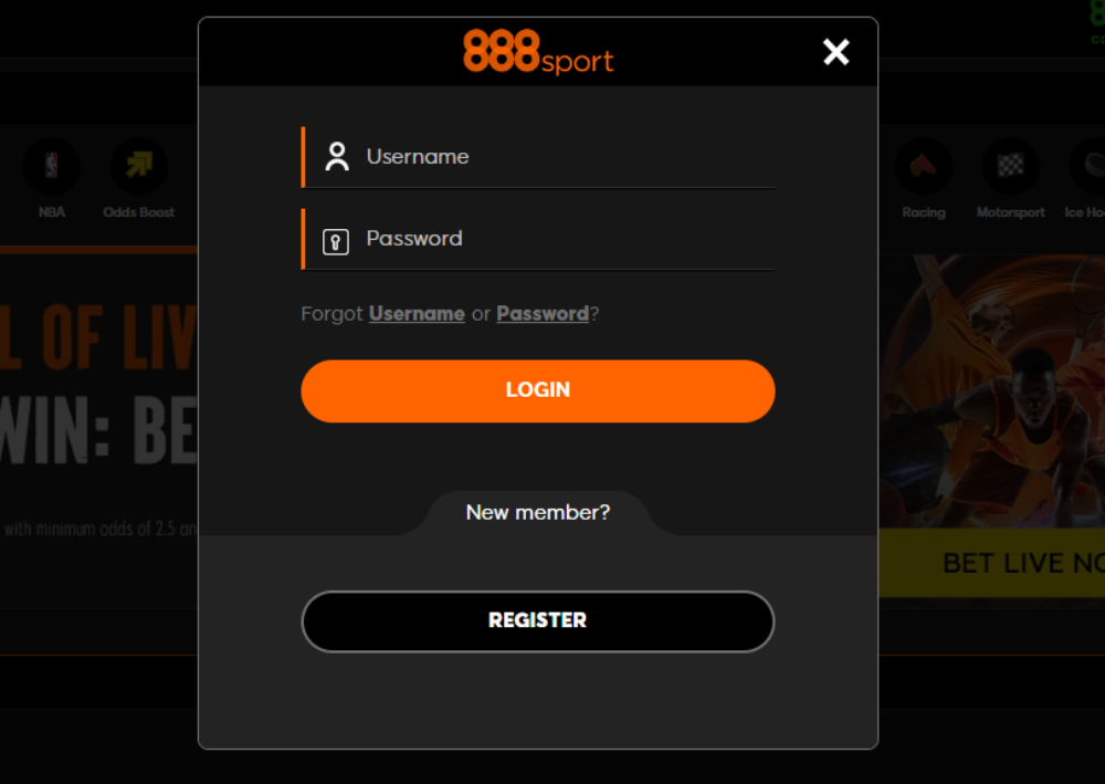 888 Bet Registration